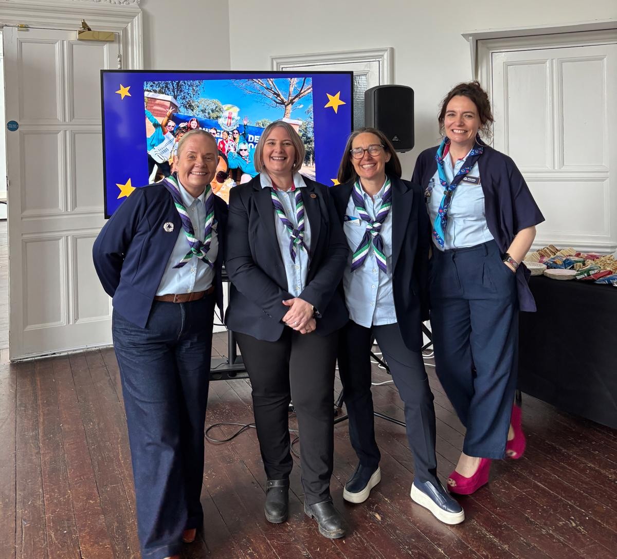 Chiefs at Work - Rona, Tracey, Sally Kettle and Kelly Hunter at the Queens Guide Award event in Lancaster - March 2026