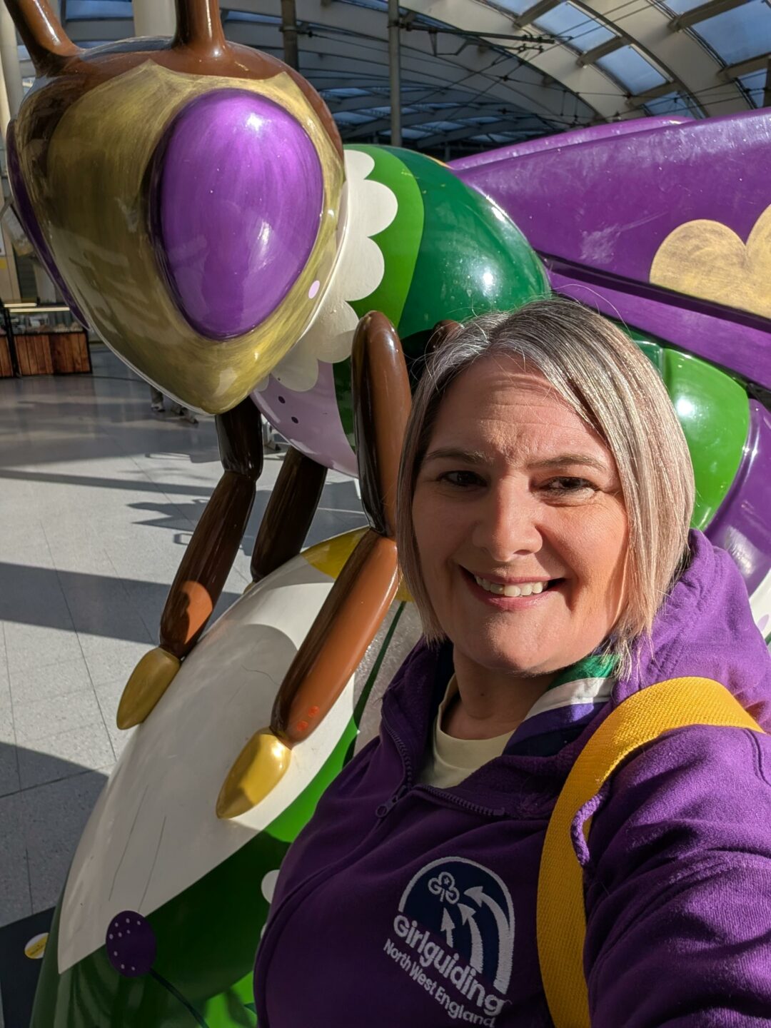 Chiefs at Work - Tracey with a big bee - April 2026